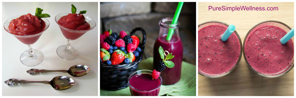 Berry smoothie and sorbet Collage PSW