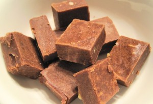 Gluten-free, Dairy-free chocolate peppermint fudge